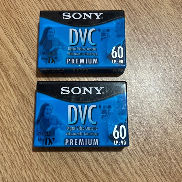 2- Sony DVC Digital Video Mini DV Premium Cassette Tape - 60 Minutes LP-90 NEW - Picture 1 of 3